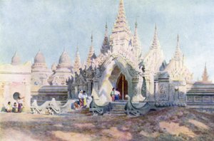 Entrance to the Kuthodau, Mandalay by Robert George Talbot Kelly